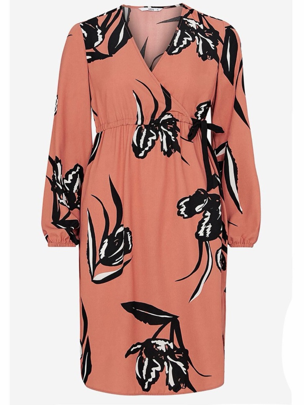 Faux Wrap Floral Dress